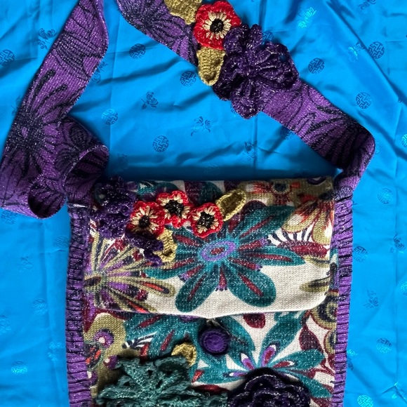 💐Beautiful CHACOK vintage crochet and embroidered bag. NWOT - Picture 11 of 15